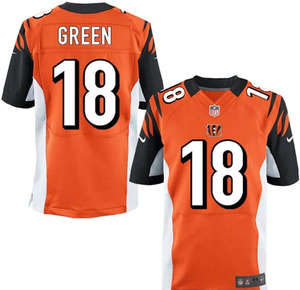Men's AJ Green Orange Player Elite Team Jersey