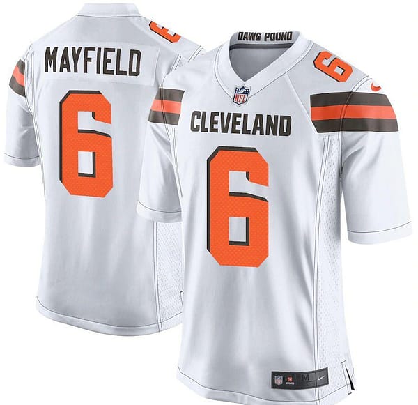 Youth Baker Mayfield White Player Limited Team Jersey