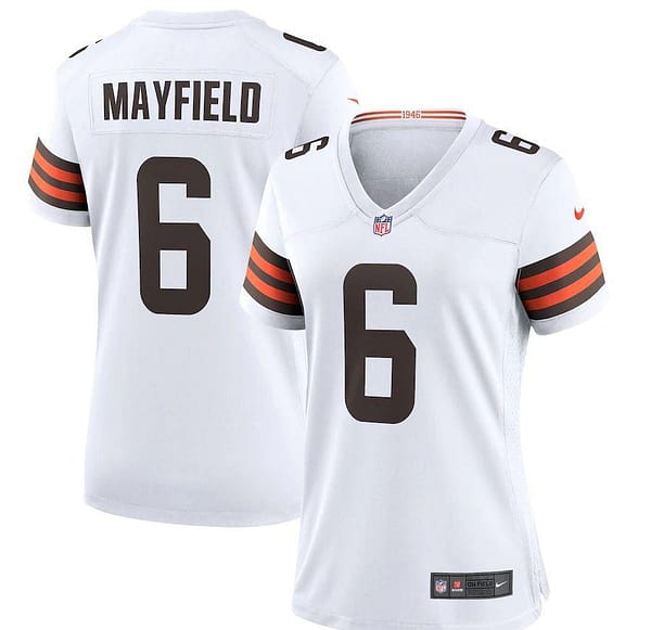 Women's Baker Mayfield White Player Limited Team Jersey