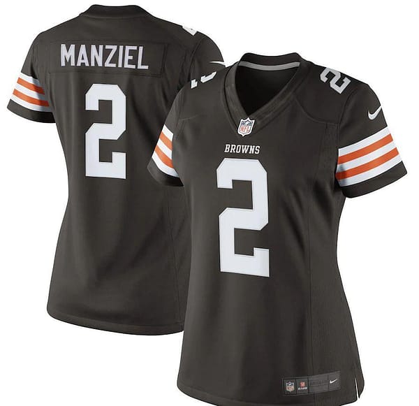 Women's Historic Logo Johnny Manziel Brown Player Limited Team Jersey
