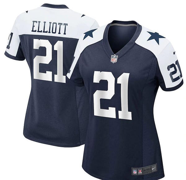 Women's Ezekiel Elliott Navy Alternate Player Limited Team Jersey