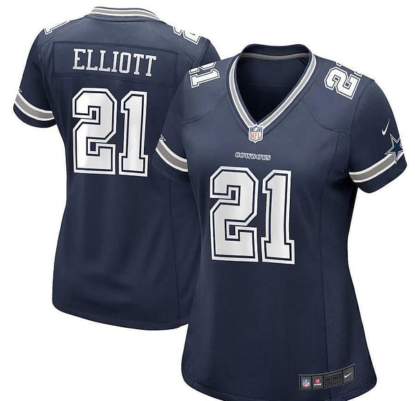 Women's Ezekiel Elliott Navy Player Limited Team Jersey