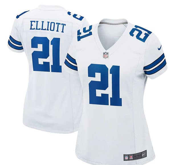 Women's Ezekiel Elliott White Player Limited Team Jersey
