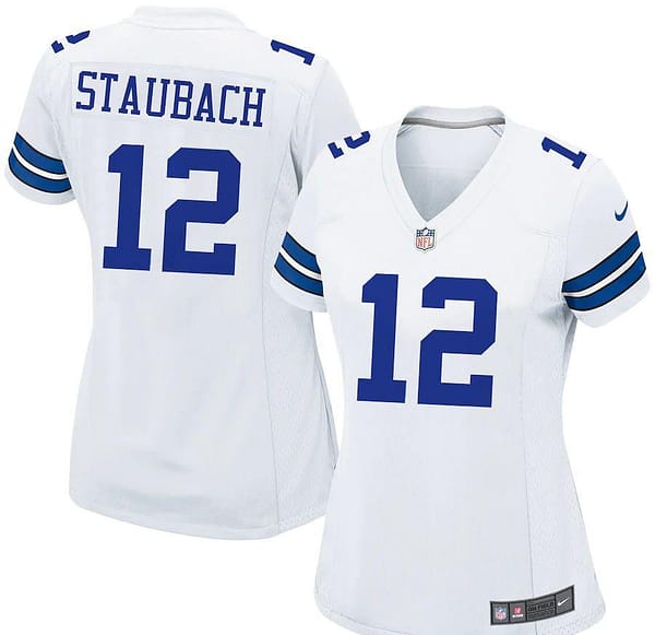 Women's Roger Staubach White Retired Player Limited Team Jersey