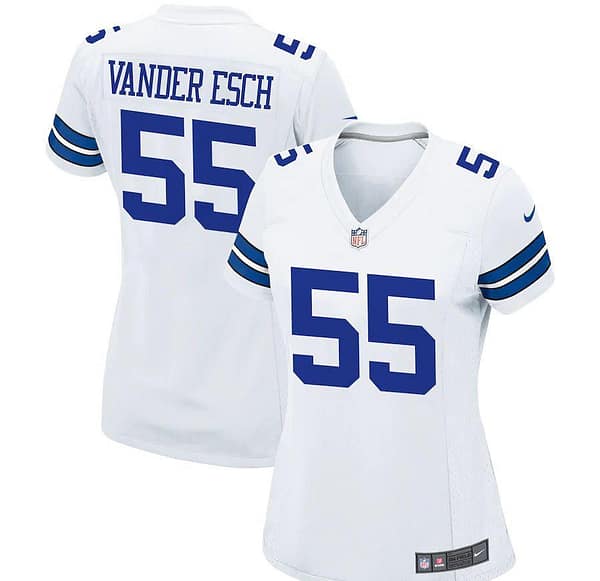 Women's Leighton Vander Esch White Player Limited Team Jersey