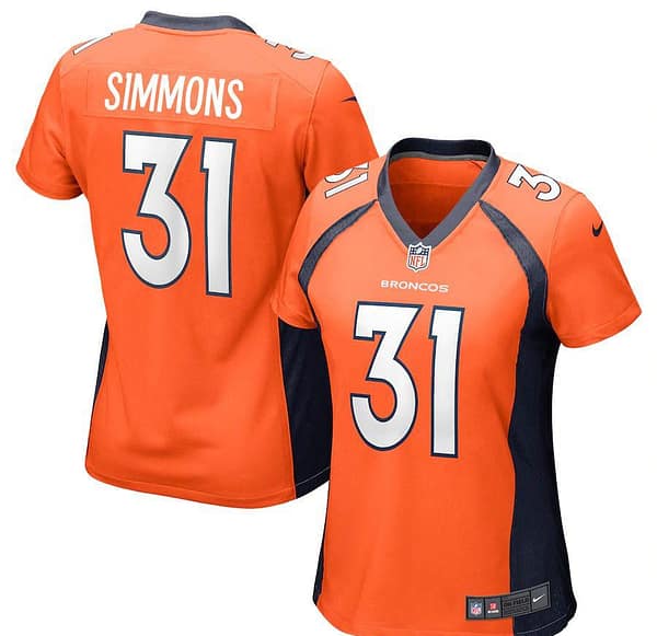 Women's Justin Simmons Orange Player Limited Team Jersey