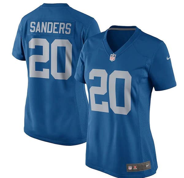 Women's Barry Sanders Blue 2017 Throwback Retired Player Limited Team Jersey