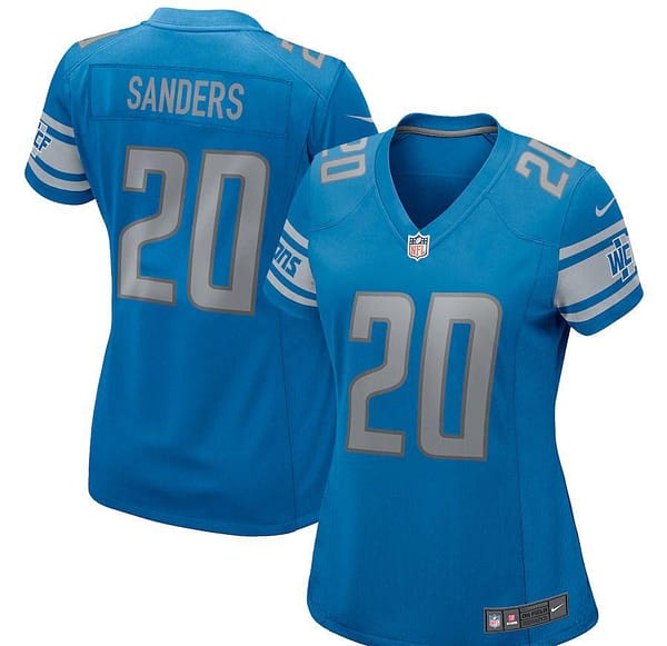 Women's Barry Sanders Blue Retired Player Limited Team Jersey