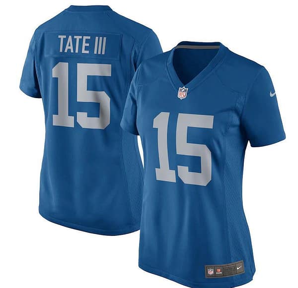 Women's Golden Tate Blue 2017 Throwback Player Limited Team Jersey