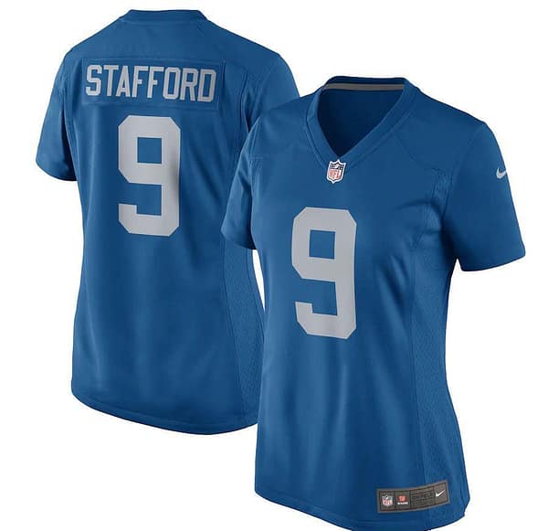 Women's Matthew Stafford Blue 2017 Throwback Player Limited Team Jersey