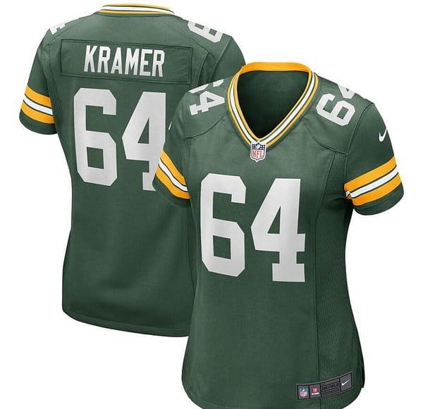 Women's Jerry Kramer Green Retired Player Limited Team Jersey