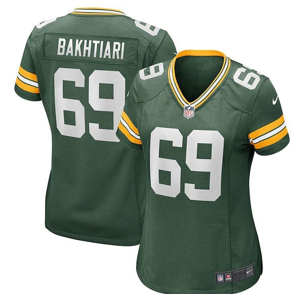 Women's David Bakhtiari Green Player Limited Team Jersey