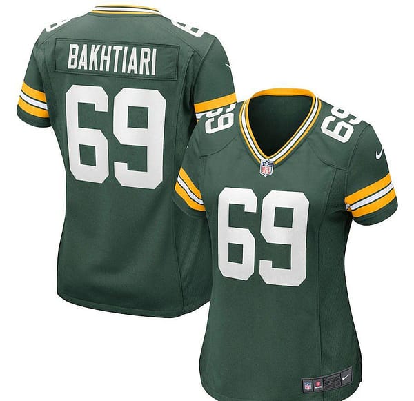 Women's David Bakhtiari Green Player Limited Team Jersey