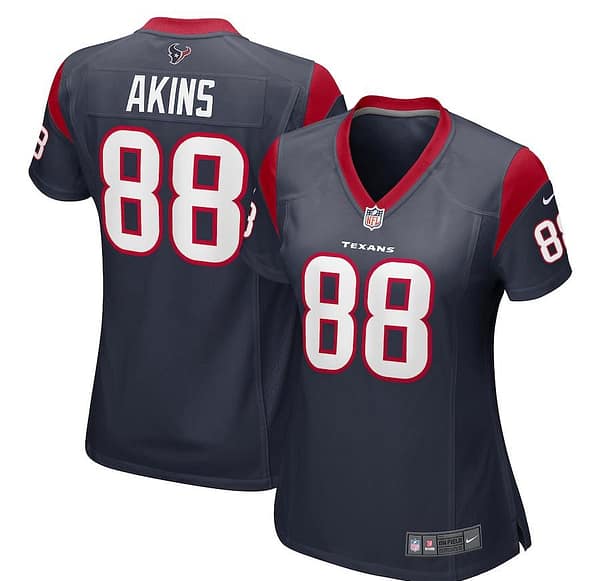 Women's Jordan Akins Navy Player Limited Team Jersey