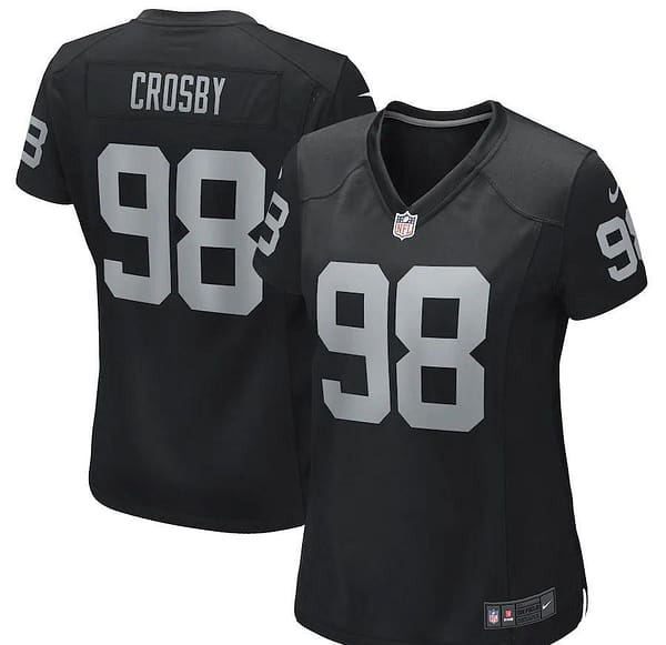 Women's Maxx Crosby Black Player Limited Team Jersey