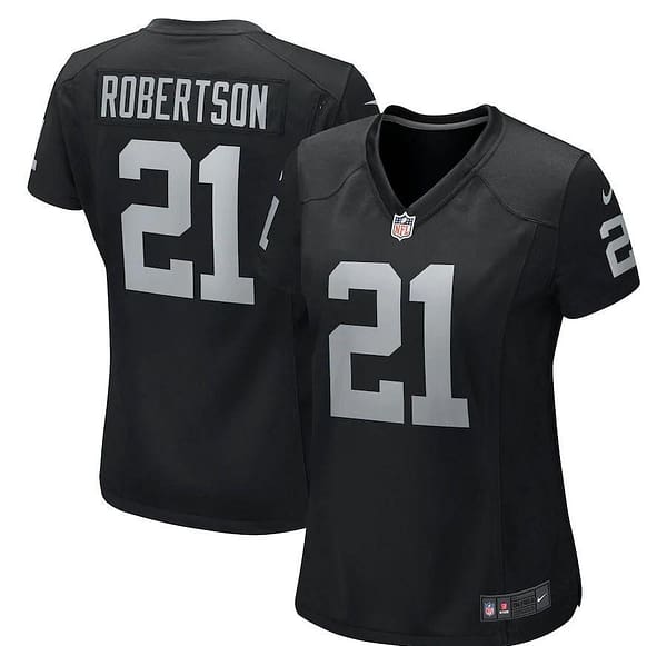 Women's Amik Robertson Black Player Limited Team Jersey