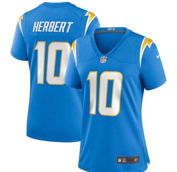 Women's Justin Herbert Powder Blue 2020 Draft First Round Pick Player Limited Team Jersey