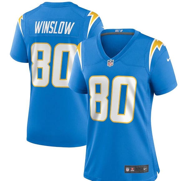 Women's Kellen Winslow Powder Blue Retired Player Limited Team Jersey