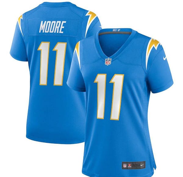 Women's Jason Moore Powder Blue Player Limited Team Jersey