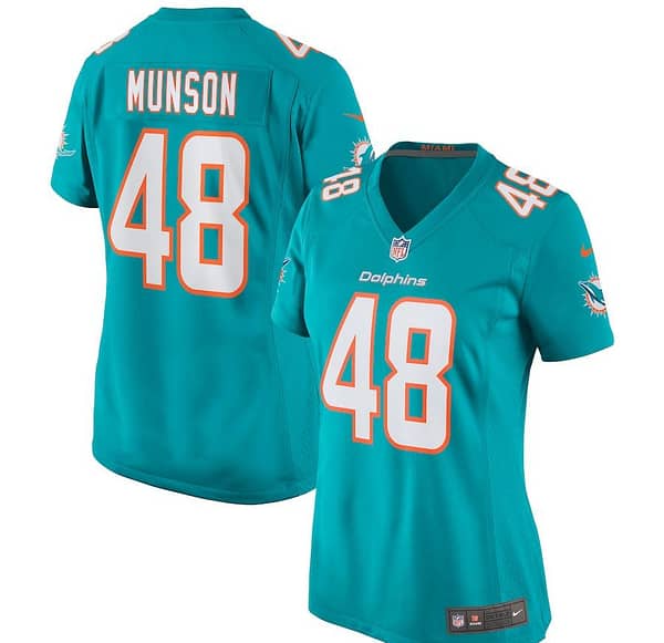 Women's Calvin Munson Aqua Player Limited Team Jersey