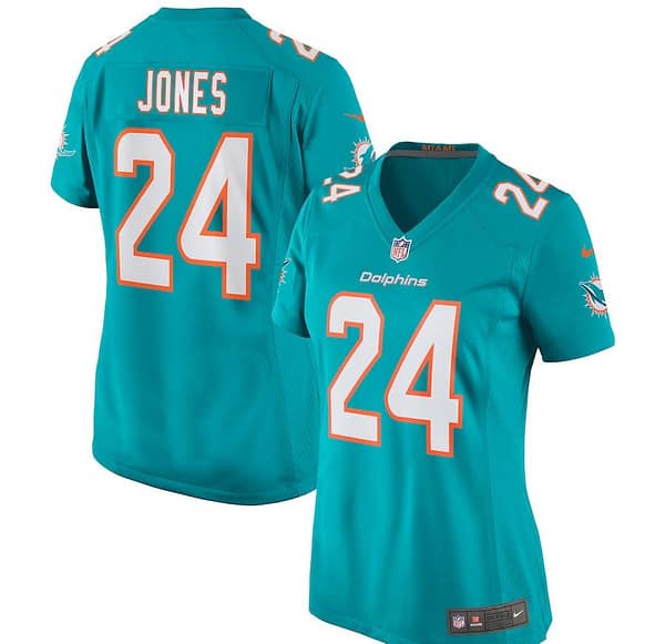 Women's Byron Jones Aqua Player Limited Team Jersey