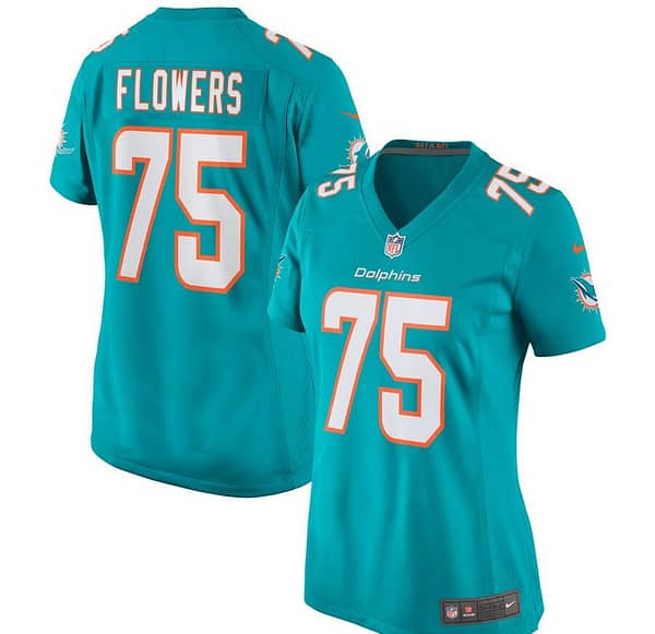 Women's Ereck Flowers Aqua Player Limited Team Jersey