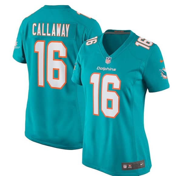 Women's Antonio Callaway Aqua Player Limited Team Jersey