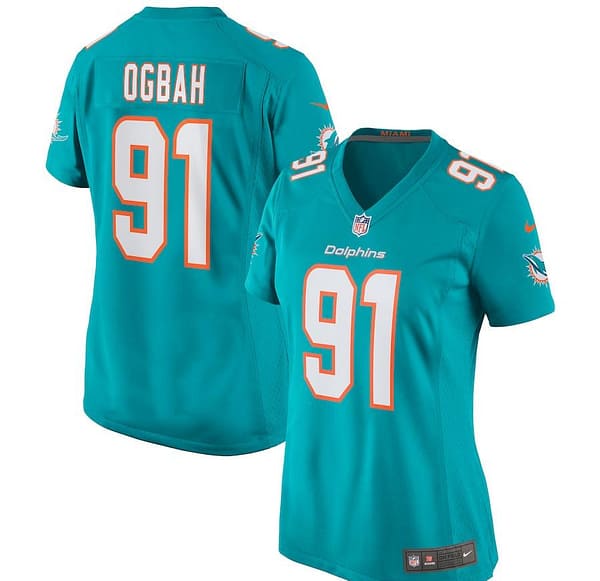 Women's Emmanuel Ogbah Aqua Player Limited Team Jersey