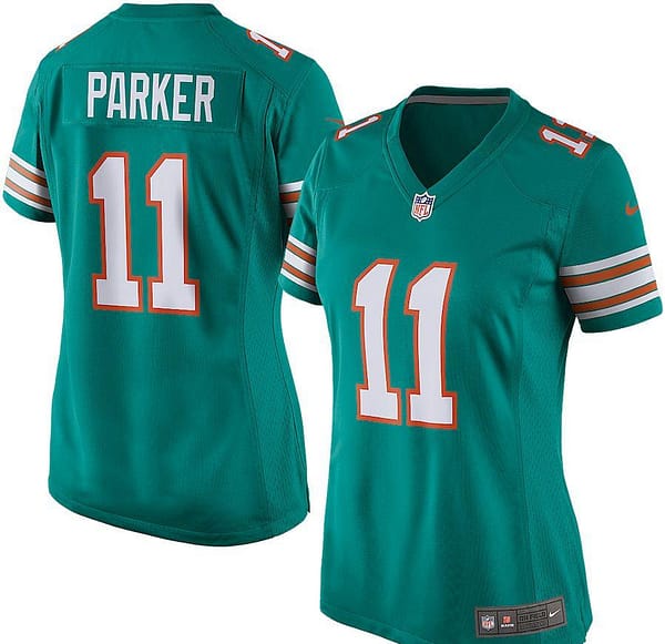 Women's DeVante Parker Aqua Player Limited Team Jersey