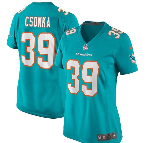 Women's Larry Csonka Aqua Retired Player Limited Team Jersey