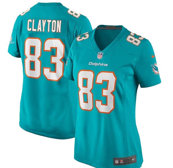Women's Mark Clayton Aqua Retired Player Limited Team Jersey