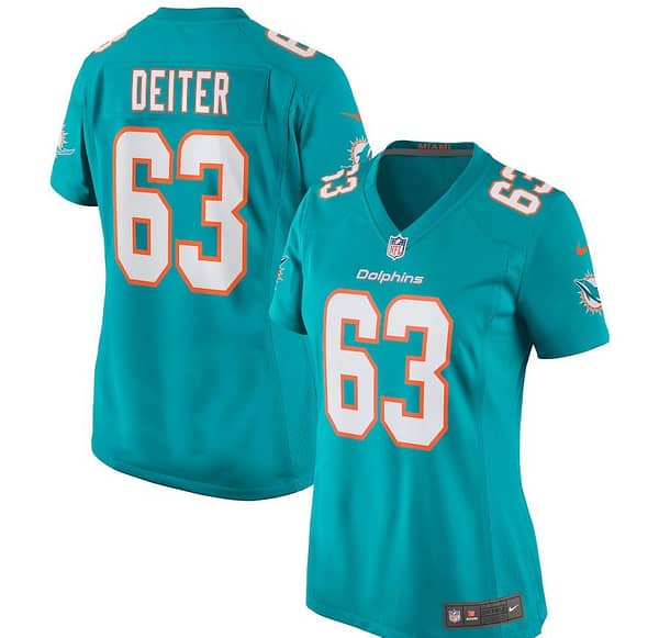 Women's Michael Deiter Aqua Player Limited Team Jersey