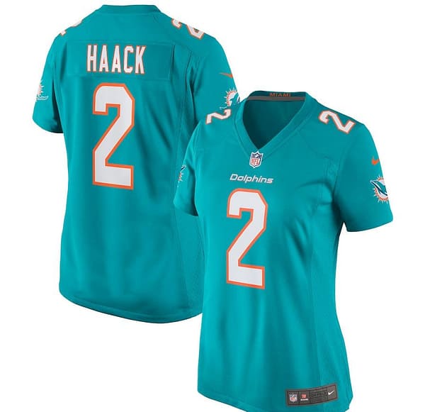 Women's Matt Haack Aqua Player Limited Team Jersey