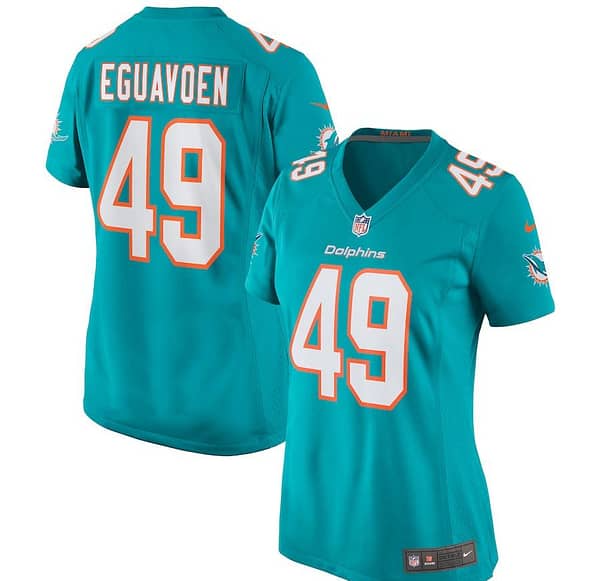 Women's Sam Eguavoen Aqua Player Limited Team Jersey