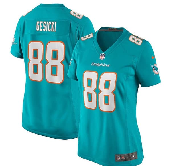 Women's Mike Gesicki Aqua Player Limited Team Jersey