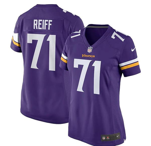 Women's Riley Reiff Purple Player Limited Team Jersey