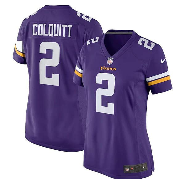 Women's Britton Colquitt Purple Player Limited Team Jersey