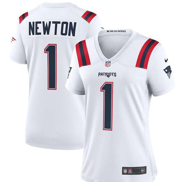 Women's Cam Newton White Player Limited Team Jersey