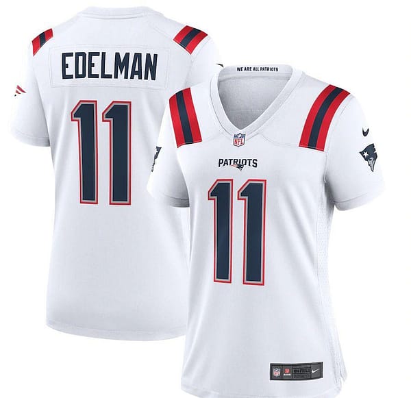 Women's Julian Edelman White Player Limited Team Jersey