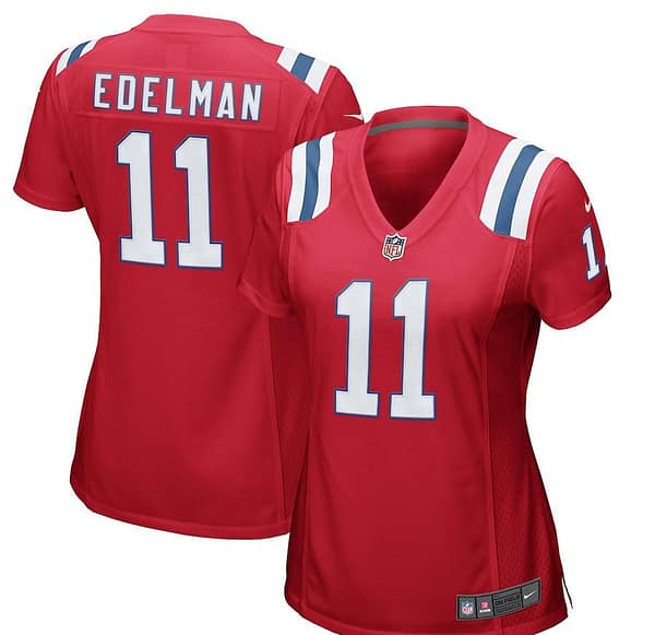 Women's Julian Edelman Red Alternate Player Limited Team Jersey