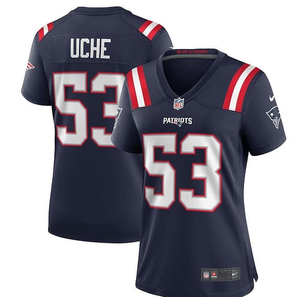 Women's Josh Uche Navy Player Limited Team Jersey