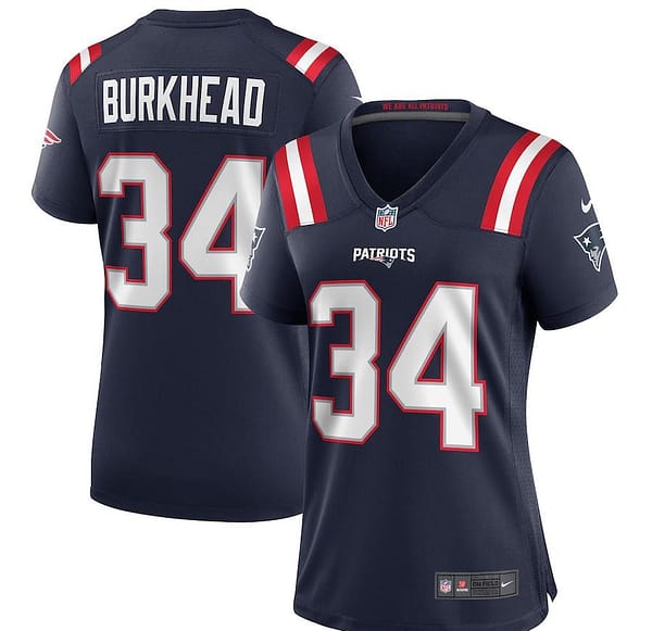 Women's Rex Burkhead Navy Player Limited Team Jersey