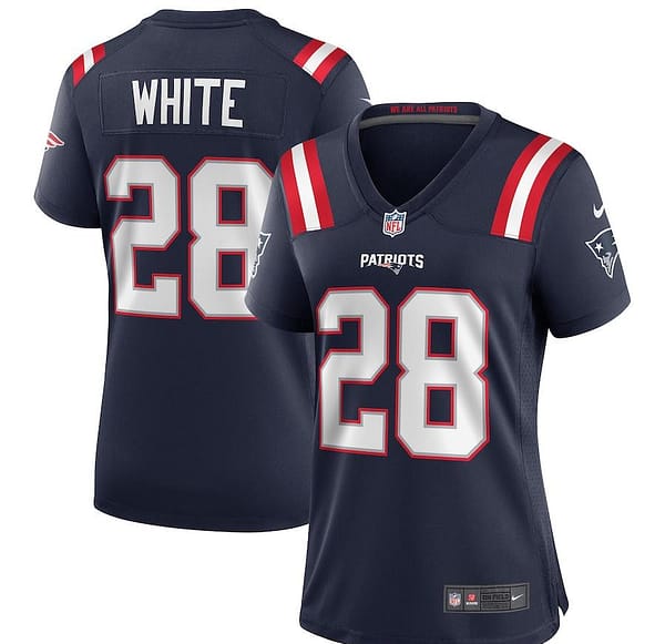 Women's James White Navy Player Limited Team Jersey