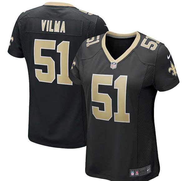 Women's Jonathan Vilma Black Retired Player Limited Team Jersey