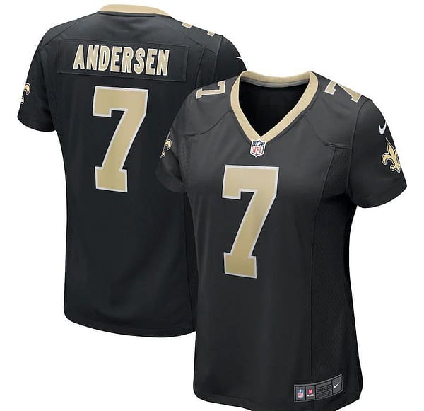 Women's Morten Andersen Black Retired Player Limited Team Jersey