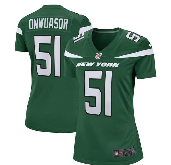 Women's Patrick Onwuasor Gotham Green Player Limited Team Jersey