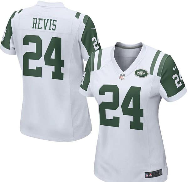 Women's Darrelle Revis White Player Limited Team Jersey