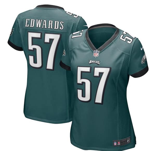 Women's T.J. Edwards Midnight Green Player Limited Team Jersey
