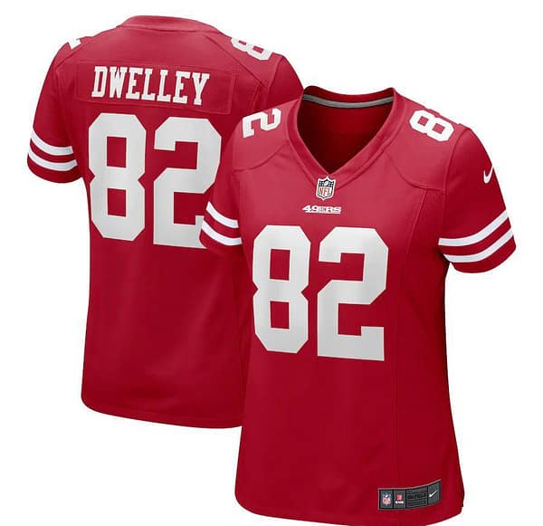 Women's Ross Dwelley Scarlet Player Limited Team Jersey