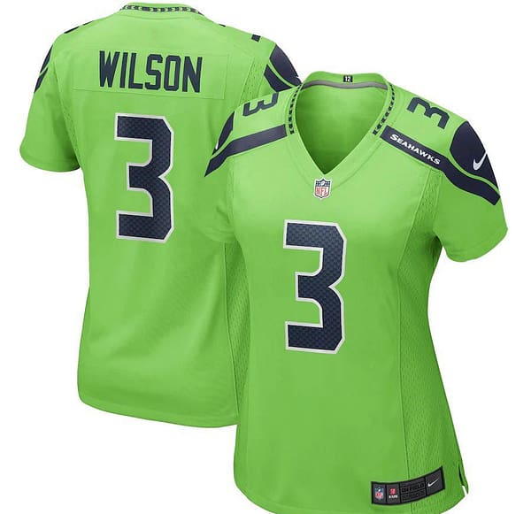 Women's Russell Wilson Neon Green Alternate Player Limited Team Jersey
